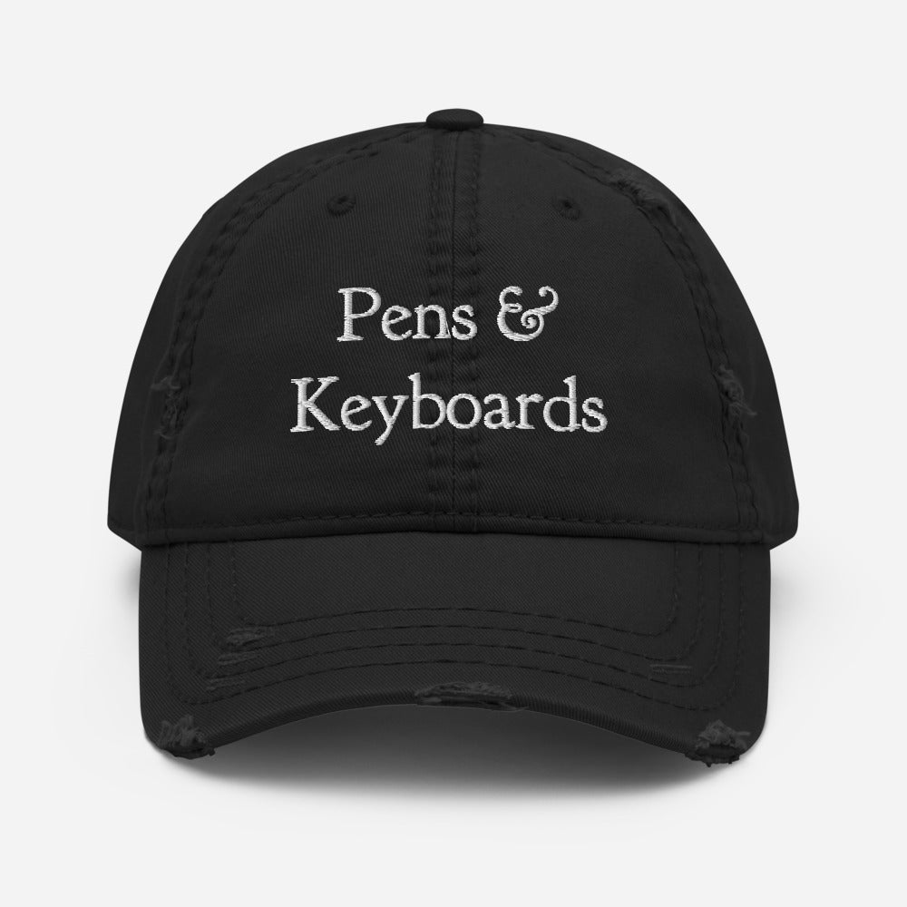 Pens & Keyboards Distressed Dad Hat