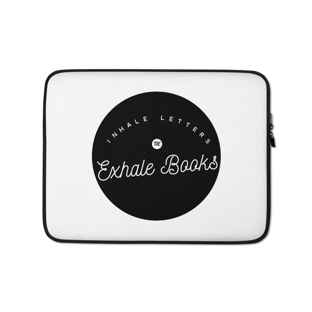 Inhale Letters Exhale Books Laptop Sleeve