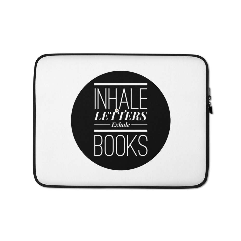 Inhale Letters Exhale Books Laptop Sleeve