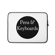 Load image into Gallery viewer, Pens &amp; Keyboards Laptop Sleeve
