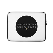 Load image into Gallery viewer, Inhale Letters Exhale Books Laptop Sleeve
