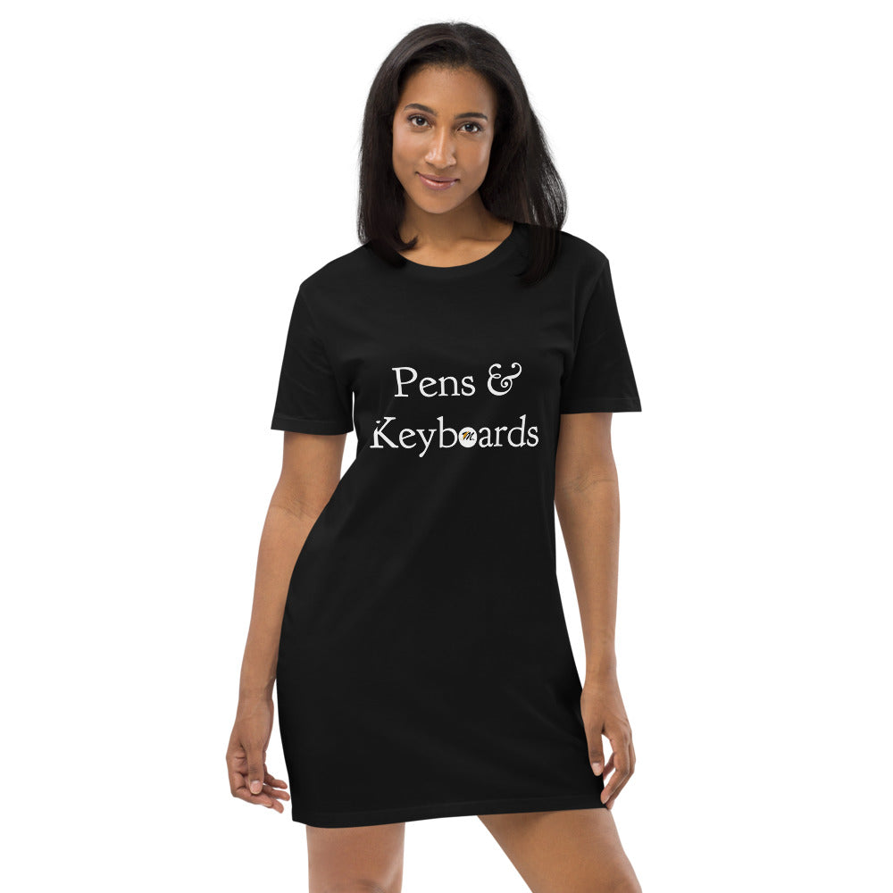 Pens & Keyboards Organic cotton t-shirt dress