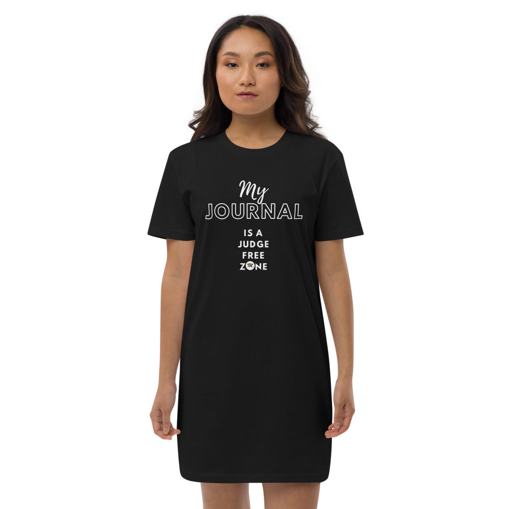 My Journal is a Judge Free Zone Organic cotton t-shirt dress