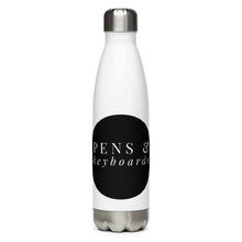 Load image into Gallery viewer, Pens &amp; Keyboards Stainless Steel Water Bottle
