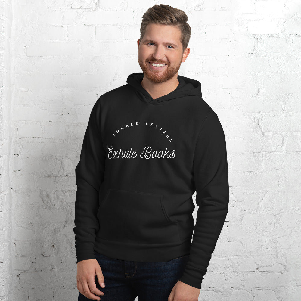 Inhale Letters Exhale Books Unisex hoodie